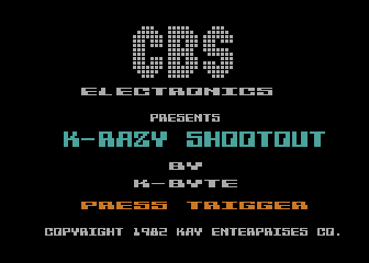K-razy Shoot-Out screenshot 3 for Atari 5200